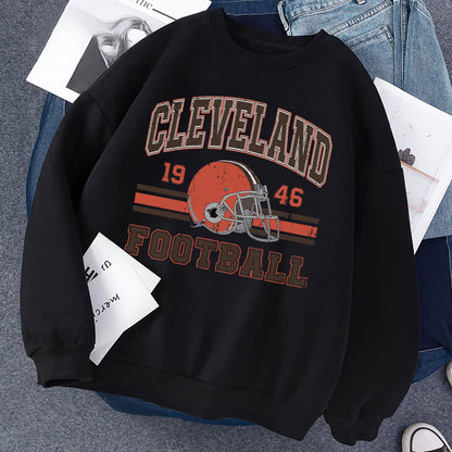 Cleveland Football Sweatshirt, Cleveland Shirt Retro Style 90s Vintage Unisex Crewneck, Graphic Tee Gift For Football Fan Sport
