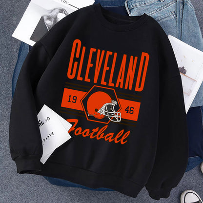 Cleveland Football Sweatshirt, Cleveland Shirt Retro Style 90s Vintage Unisex Crewneck, Graphic Tee Gift For Football Fan Sport