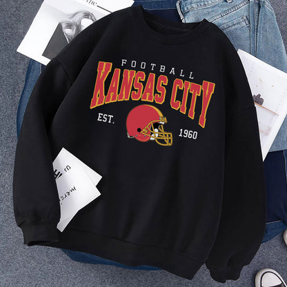 Kansas City A FOOTBALL Sweatshirt, Kansas City A FOOTBALL Shirt Retro Style 90s Vintage Unisex Crewneck, Graphic Tee Gift For Football Fan Sport