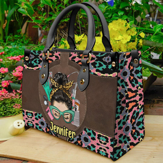 Nurse Life - Personalized Nurse Leather Handbag