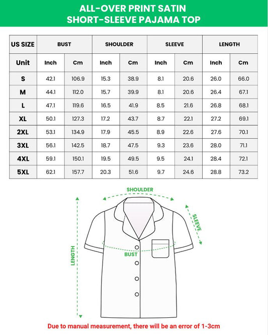 Women’s Mystic Crows Halloween Short Sleeve Satin Pajama Set