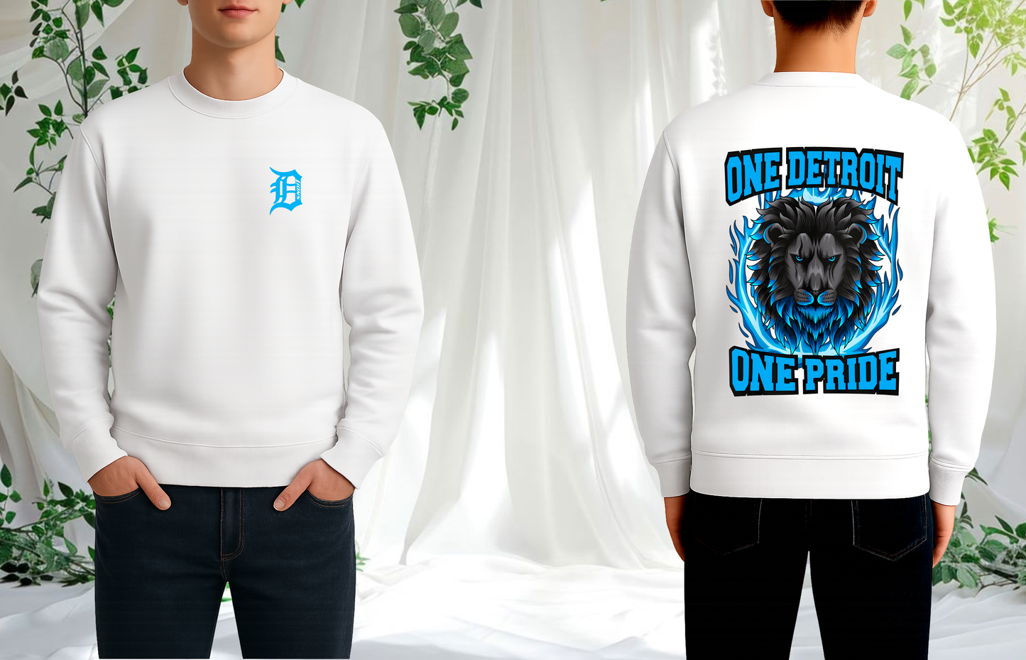 Detroit Fan Sweatshirt - One Pride Crewneck Pullover Unisex