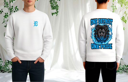 Detroit Fan Sweatshirt - One Pride Crewneck Pullover Unisex