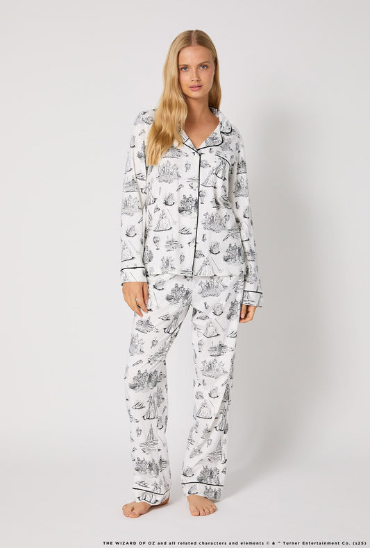 Wizard Of Oz Long Sleeve Classic Stretch Jersey Pj Set