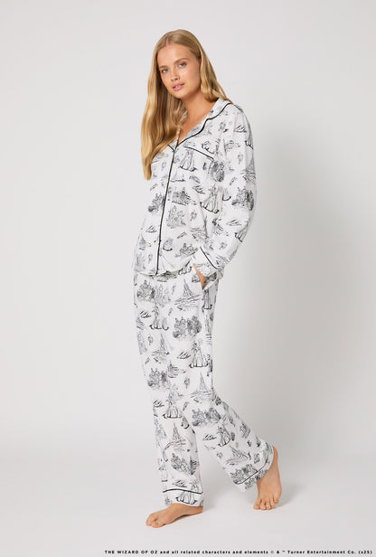 Wizard Of Oz Long Sleeve Classic Stretch Jersey Pj Set