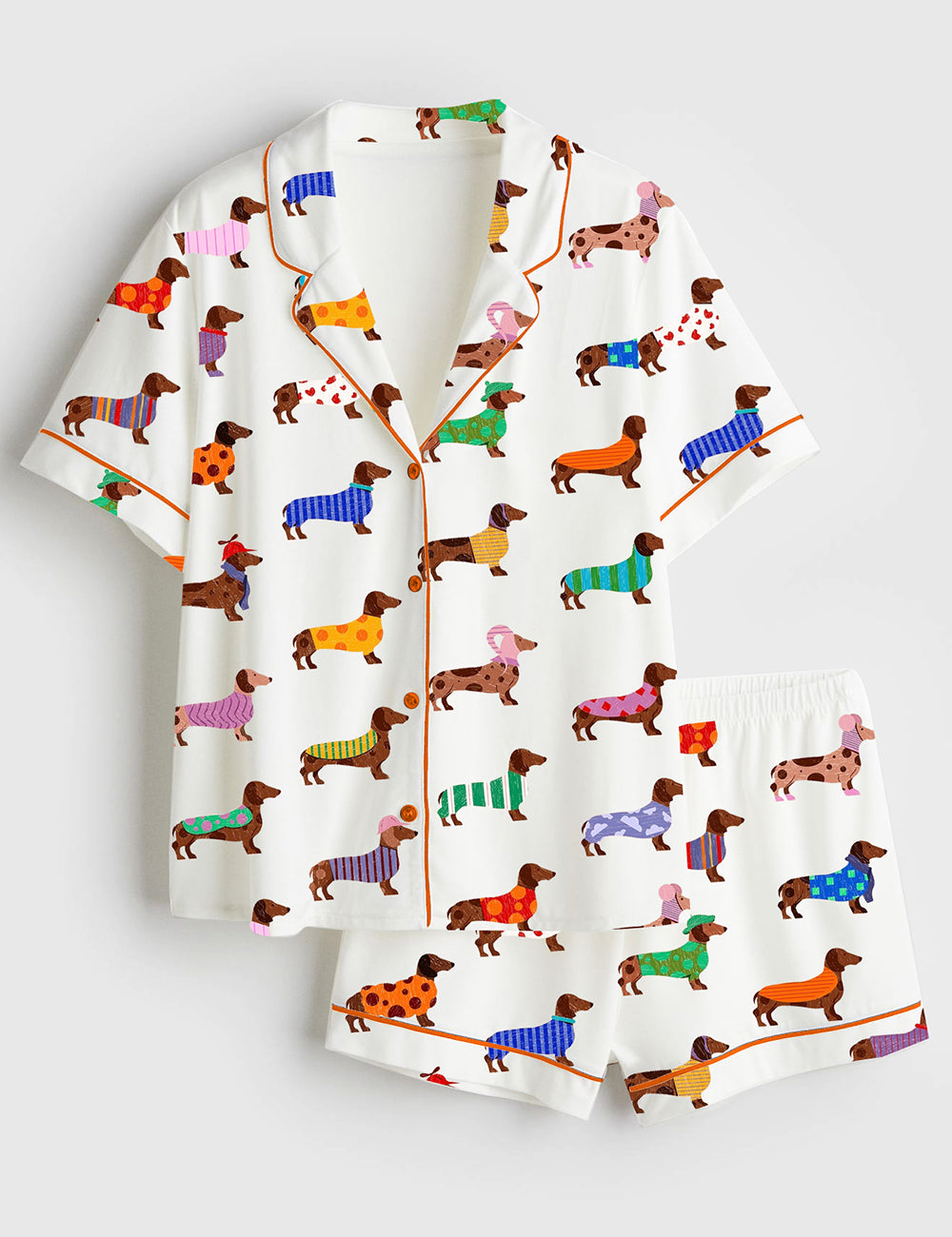 Women's Dachshund Cute Dog Pajama Set