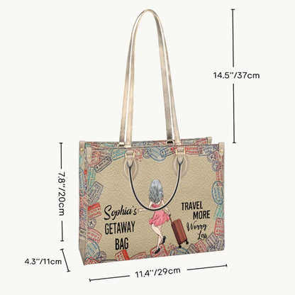 Getaway Bag - Personalized Travelling Leather Handbag
