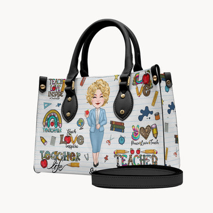 Teacher Life - Personalized Teacher Leather Handbag