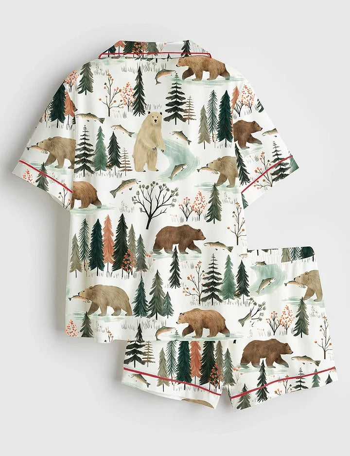 Women's Field Of Flowers Pastel Floral Short Sleeve Satin Pajama SetWomen's Field Of Flowers Pastel Floral Short Sleeve Satin Pajama SetWomen's Field Of Flowers Pastel Floral Short Sleeve Satin Pajama Set