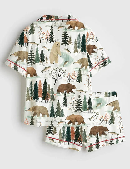 Women's Field Of Flowers Pastel Floral Short Sleeve Satin Pajama SetWomen's Field Of Flowers Pastel Floral Short Sleeve Satin Pajama SetWomen's Field Of Flowers Pastel Floral Short Sleeve Satin Pajama Set