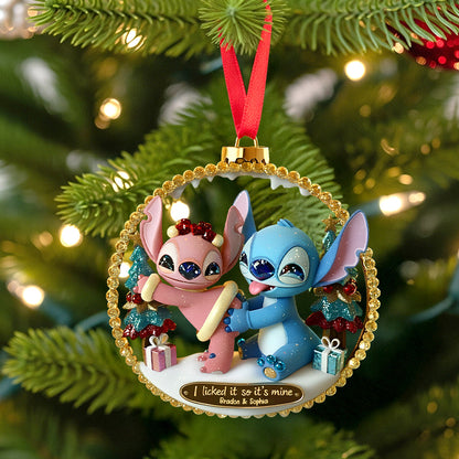 Spicy Alien Couple Ornament - Personalized Christmas Gifts For Couples