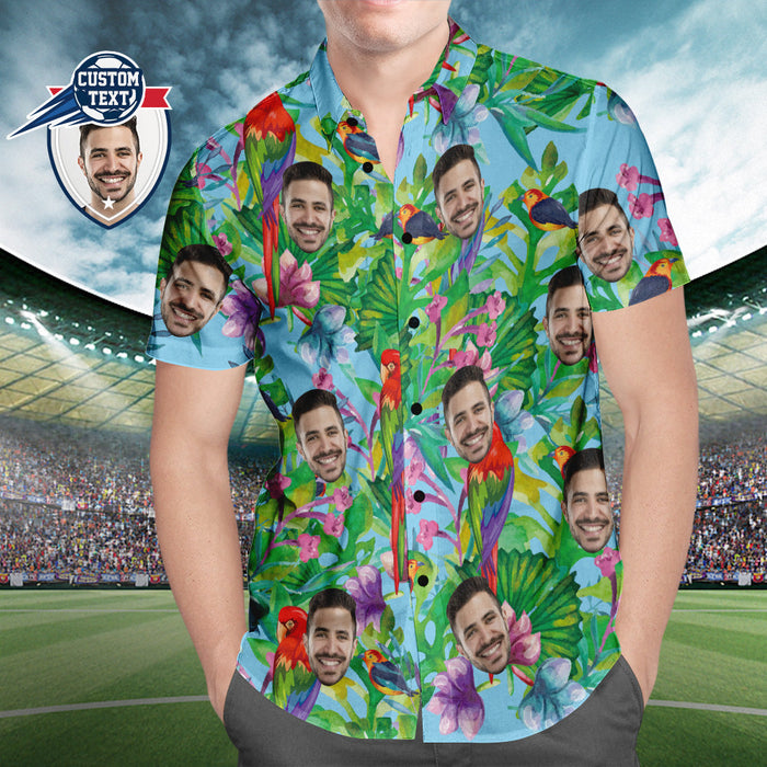 Custom Printed Hawaiian Shirt for Fans Personalized Face and Text Hawaiian Shirt Gift for fans - Enjoy Summer Time