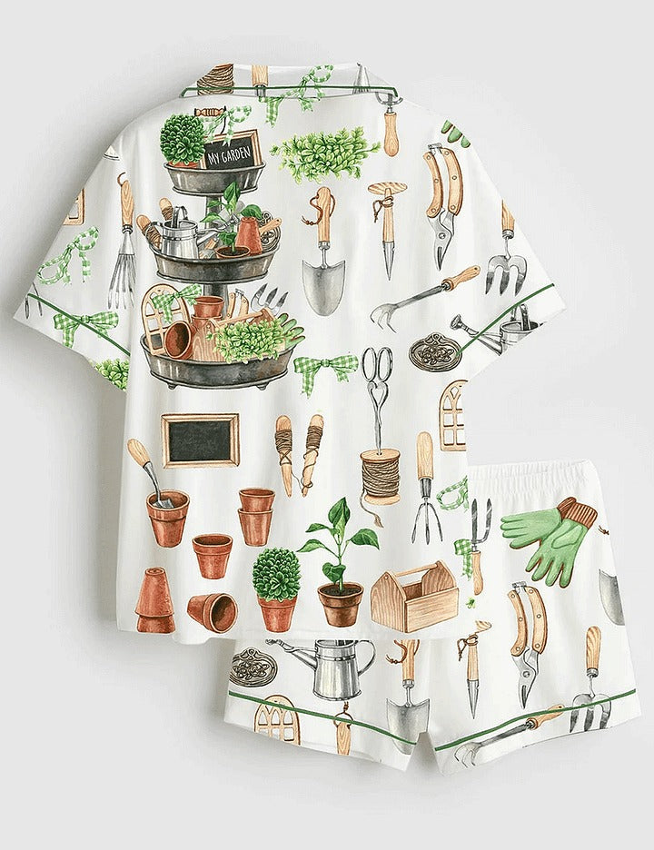 Women's Watercolor Garden Pajama Set