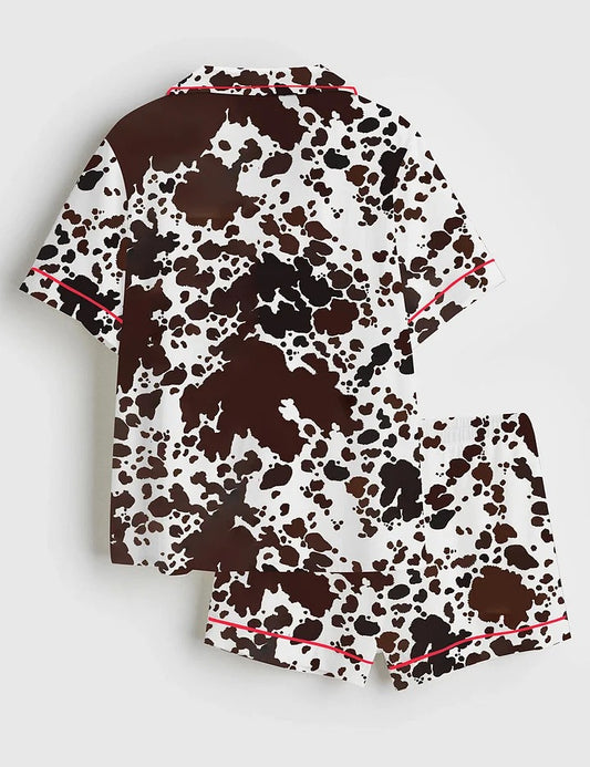 Women's Cowgirl Envy Short Sleeve Satin Pajama Set