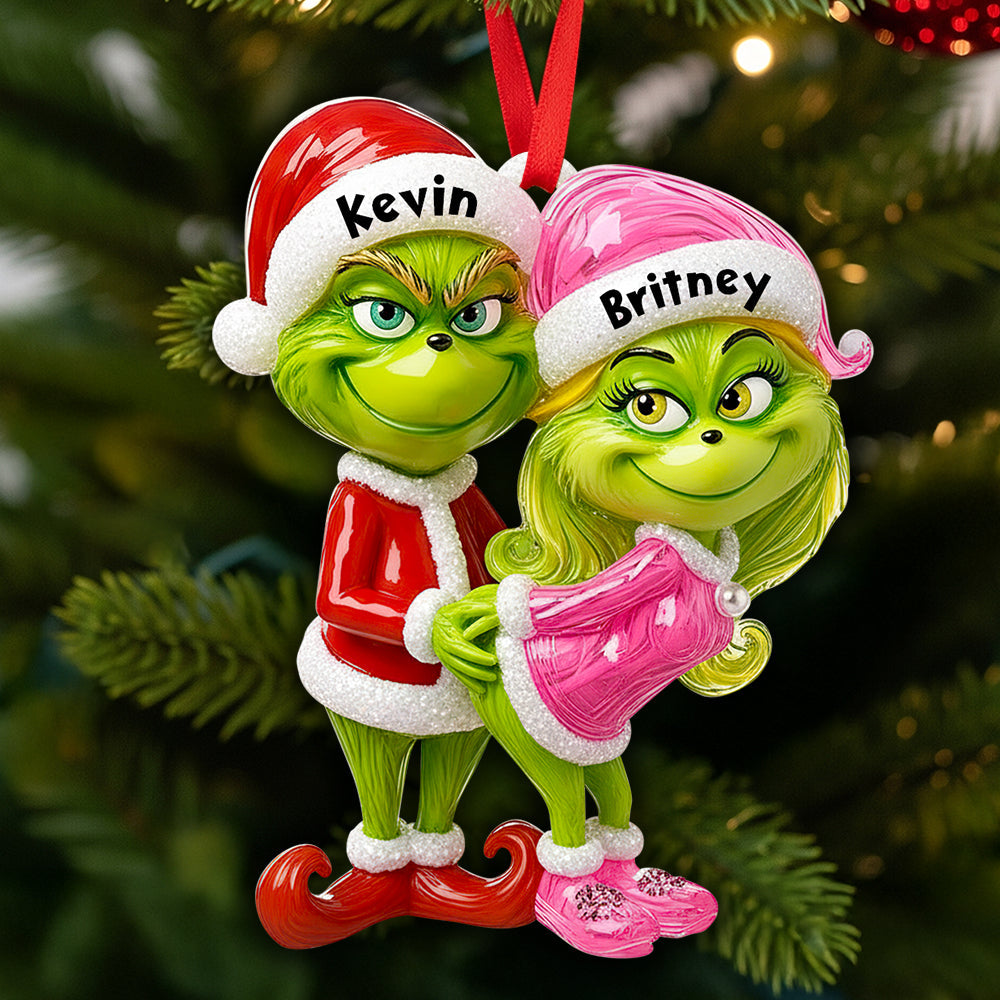 Green Couple Christmas Ornament Personalized Gifts For Couple