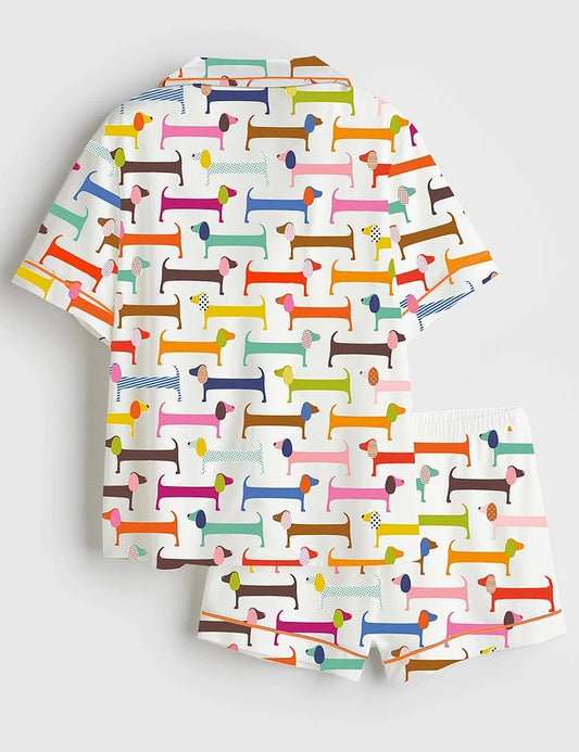 Women's Watercolor Dachshund Pajama Set