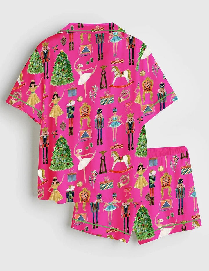 Women's Christmas Nutcracker Short Sleeve Pajama Set