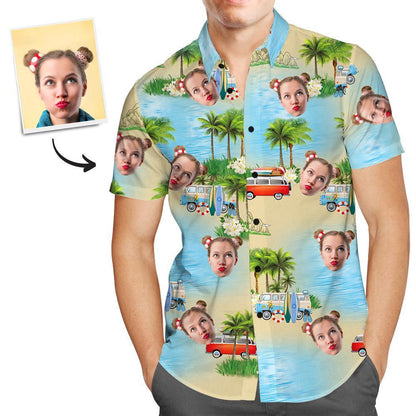 Léinte Haváís Saincheaptha Oileán Laethanta Saoire Pearsanta Aloha Beach Shirt For Men