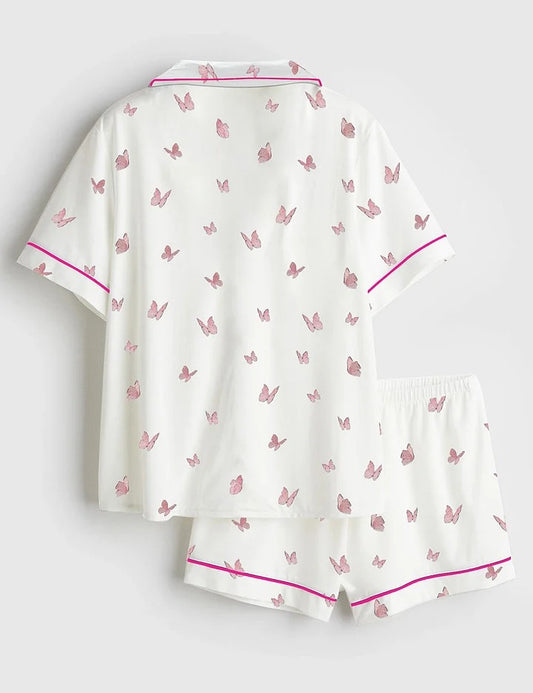 Women's Jesus Christian Short Sleeve Satin Pajama Set