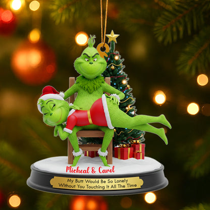 Funny Green Monsters - Couple Ornament - Personalized Christmas Gifts