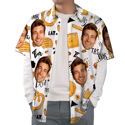 Léine Haváíais Saincheaptha Sceallóga Prátaí &amp; Fáinní Oinniún Léine Samhraidh Corr-Thrópaiceach