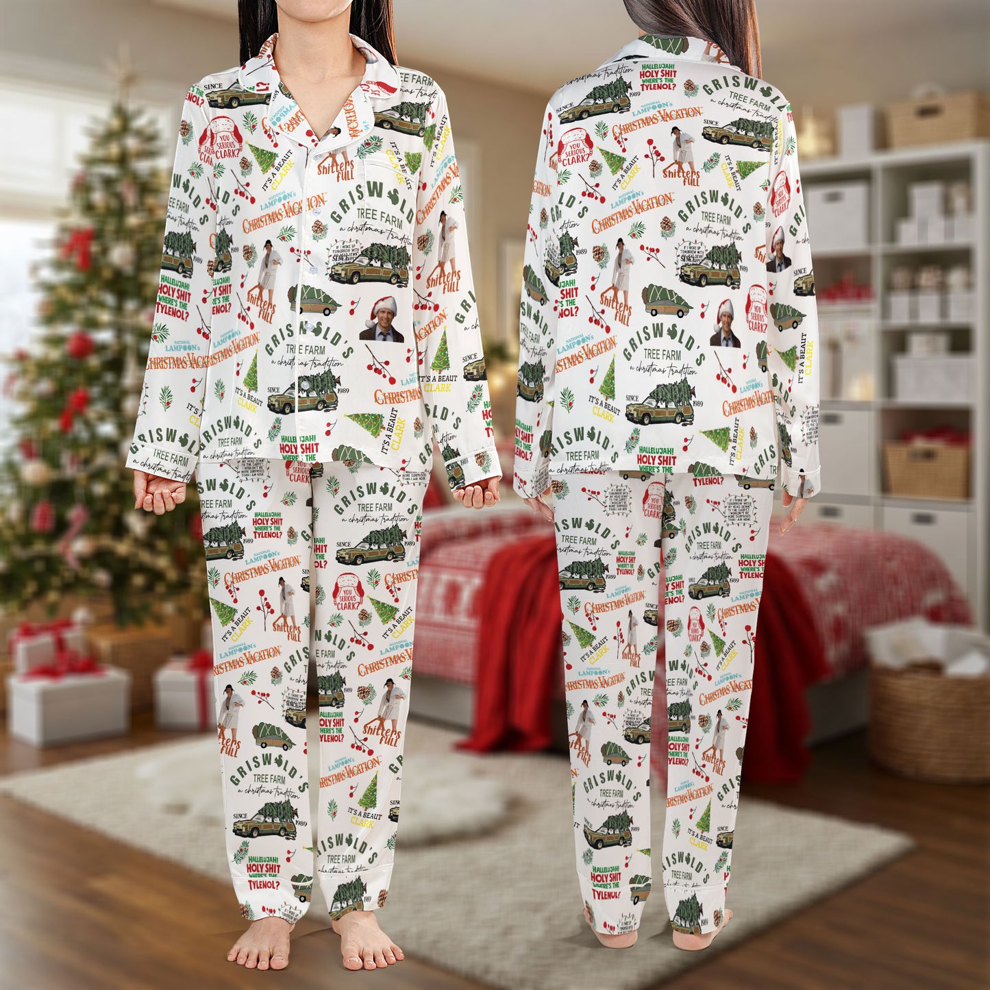 Griswold Christmas Pajama Set – Funny Holiday Pajamas | Cozy Pajama Gift Set, Girl Pajamas, Cute Christmas Sleepwear, Pajamas for My Love, Christmas Vacation Pajamas HPRPJMADL-14
