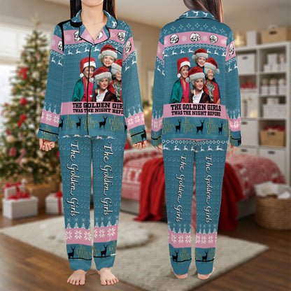 Golden Girls Christmas Pajama Set – Funny Retro Holiday Pajamas | Cozy Pajama Gift Set, Cute Pajamas for My Love, Family Pajamas for Women, Men, Kids & Youth HPRPJMADL-35