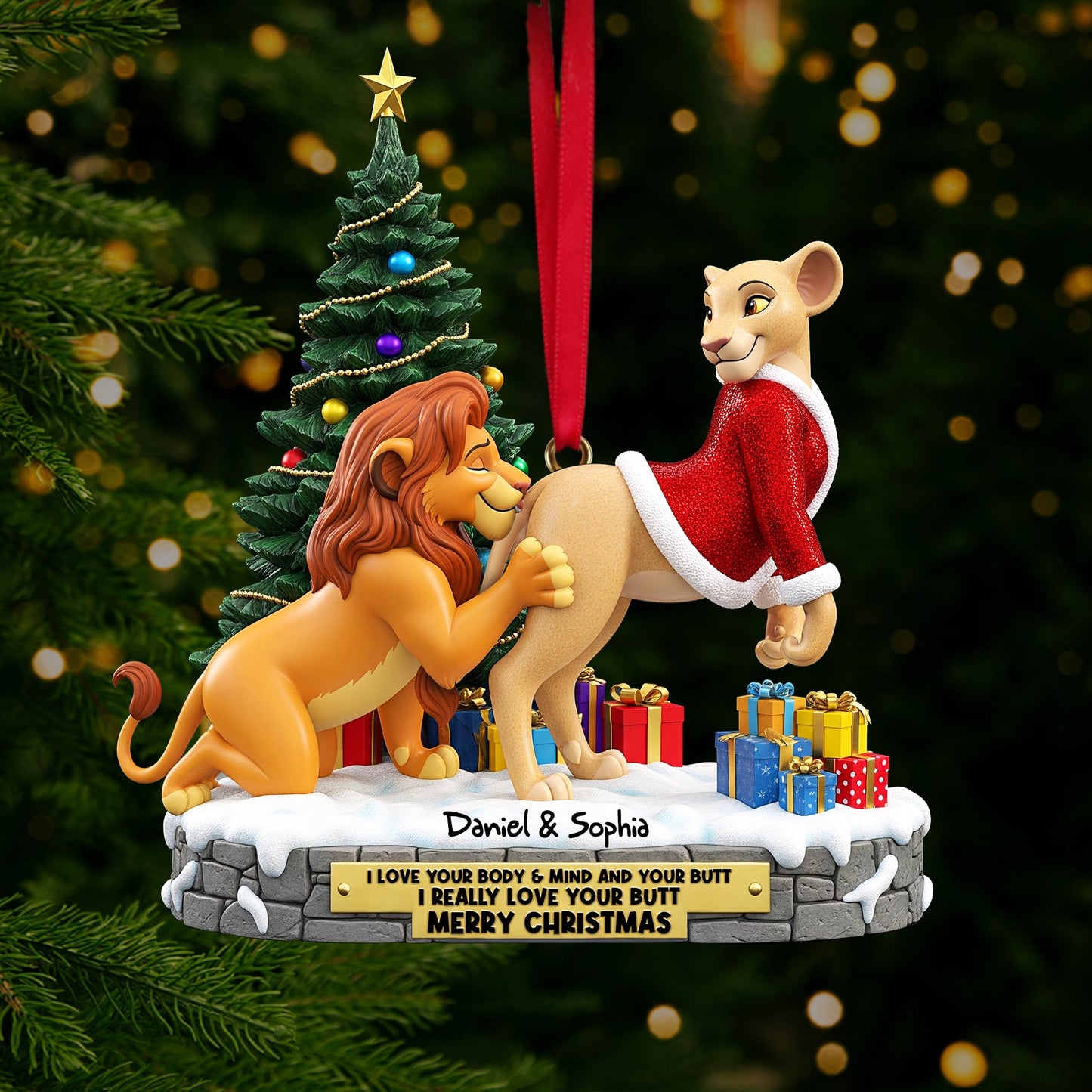 Naughty Wildland Couple Ornament - Personalized Gifts For Couple