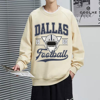 DALLAS 1960 Football Sweatshirt, DALLAS 1960 FOOTBALL Shirt Retro Style 90s Vintage Unisex Crewneck, Graphic Tee Gift For Football Fan Sport