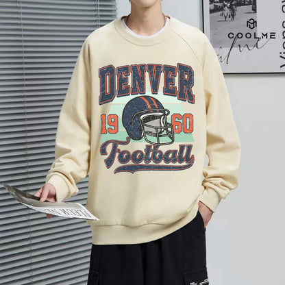 Denver Football Sweatshirt, Denver FOOTBALL Shirt Retro Style 90s Vintage Unisex Crewneck, Graphic Tee Gift For Football Fan Sport