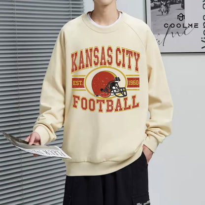 Kansas City Football Sweatshirt, Kansas City Football Shirt Retro Style 90s Vintage Unisex Crewneck, Graphic Tee Gift For Football Fan Sport