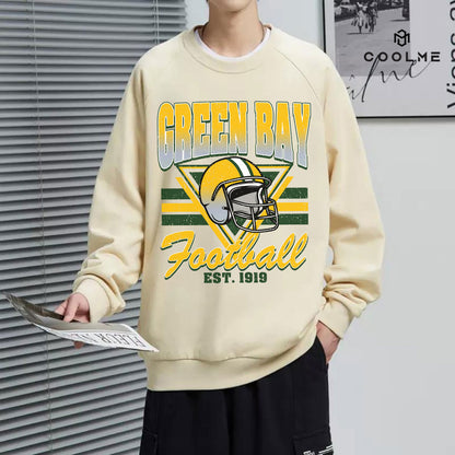 GREEN BAY FOOTBALL EST 1919 Sweatshirt, GREEN BAY FOOTBALL EST 1919 Shirt Retro Style 90s Vintage Unisex Crewneck, Graphic Tee Gift For Football Fan Sport