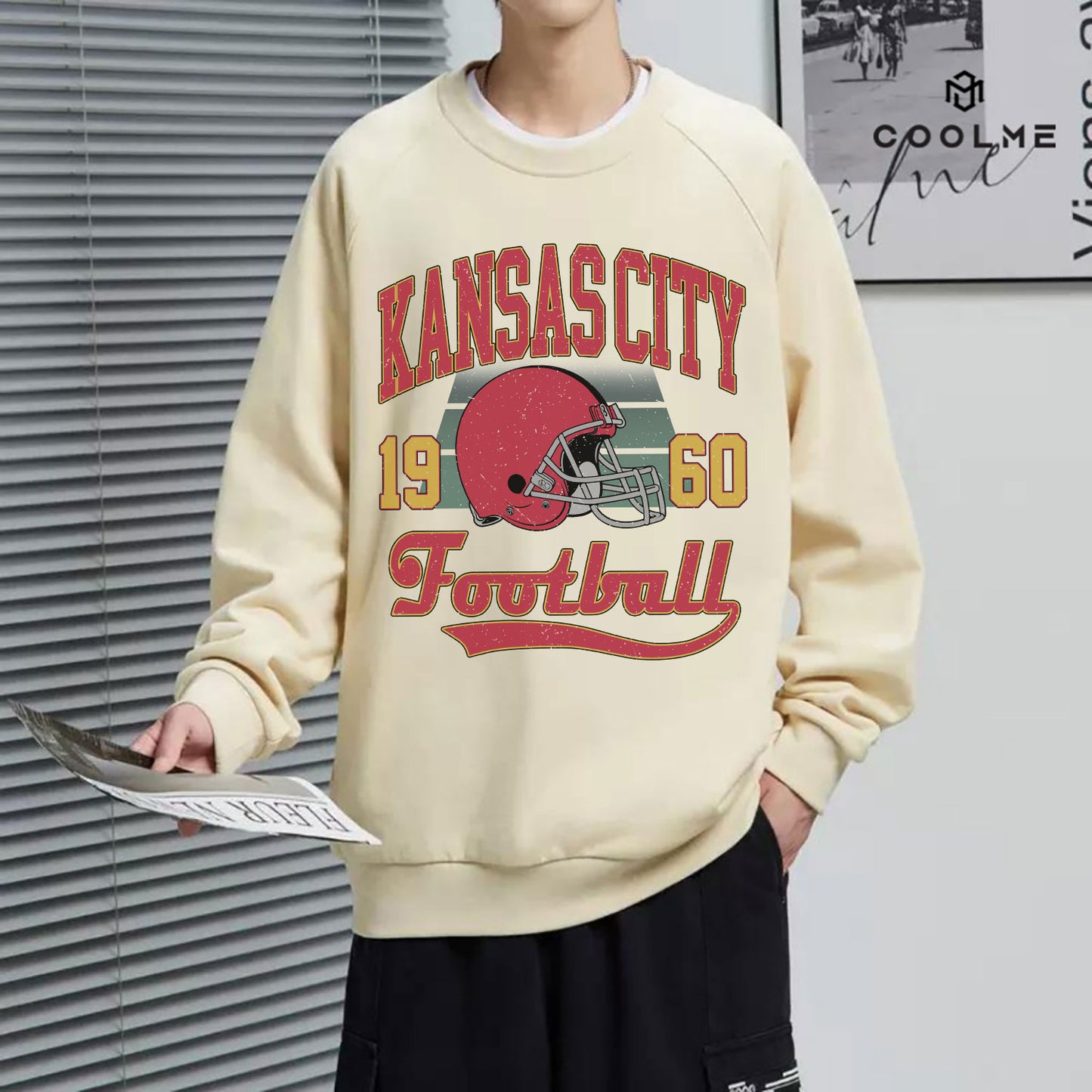 KANSAS CITY 1960 FOOTBALL Sweatshirt, KANSAS CITY 1960 FOOTBALL Shirt Retro Style 90s Vintage Unisex Crewneck, Graphic Tee Gift For Football Fan Sport
