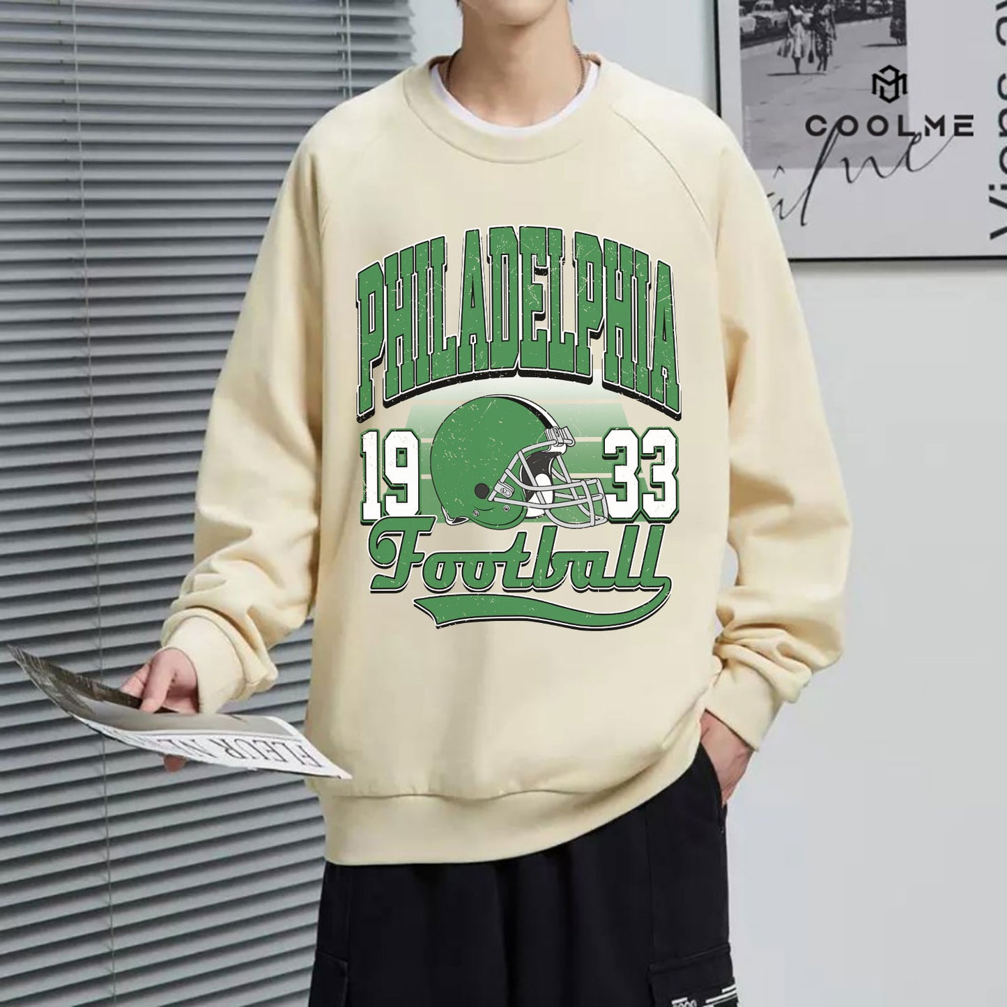 PHILADELPHIA 1933 FOOTBALL Sweatshirt, PHILADELPHIA 1933 FOOTBALL Shirt Retro Style 90s Vintage Unisex Crewneck, Graphic Tee Gift For Football Fan Sport