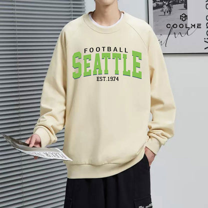 Seattle Seahawks Football Sweatshirt, Seattle Seahawks Football Shirt Retro Style 90s Vintage Unisex Crewneck, Graphic Tee Gift For Football Fan Sport