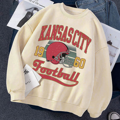 KANSAS CITY 1960 FOOTBALL Sweatshirt, KANSAS CITY 1960 FOOTBALL Shirt Retro Style 90s Vintage Unisex Crewneck, Graphic Tee Gift For Football Fan Sport