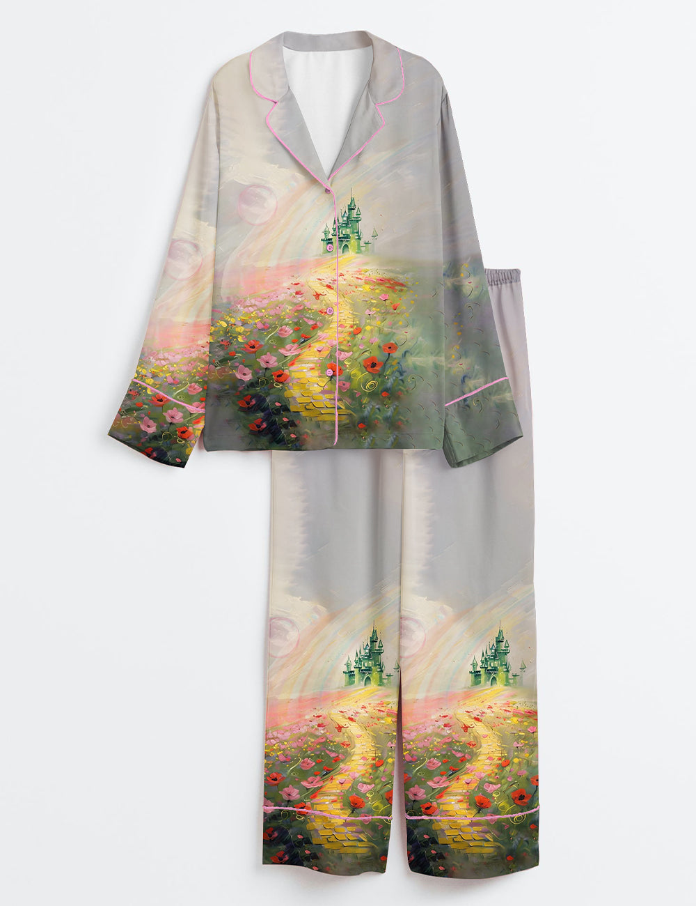 Women’s Wicked Wizard Of Oz Long Sleeve Satin Pajama Set