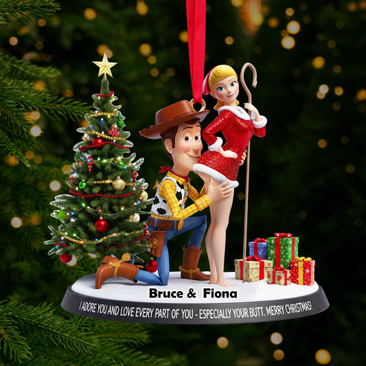 Playful Animated Ornament - Personalized Gifts For Couple