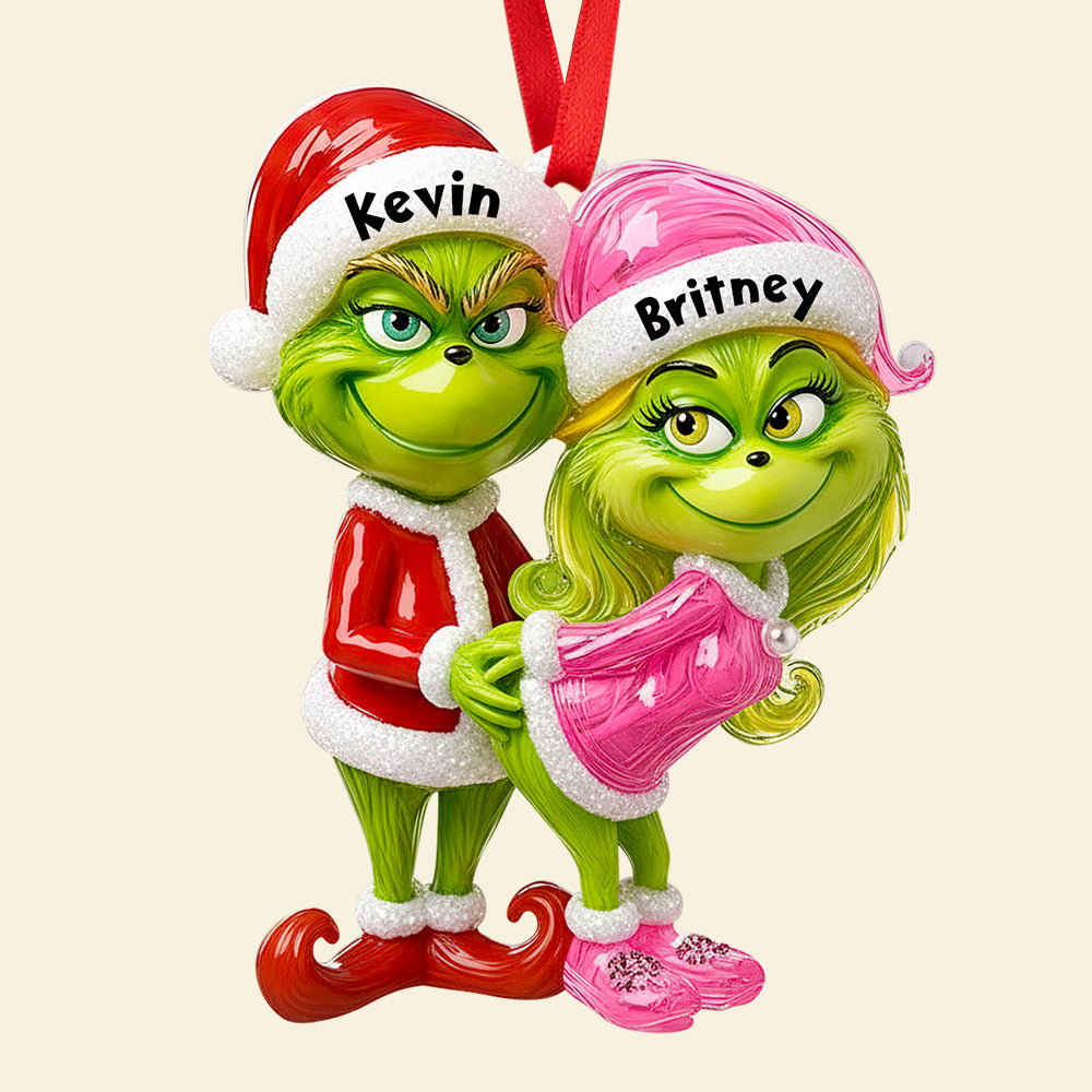 Green Couple Christmas Ornament Personalized Gifts For Couple
