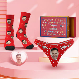 Custom Face Panties And Socks Set For Her Sweet Lover Co-Branding Set