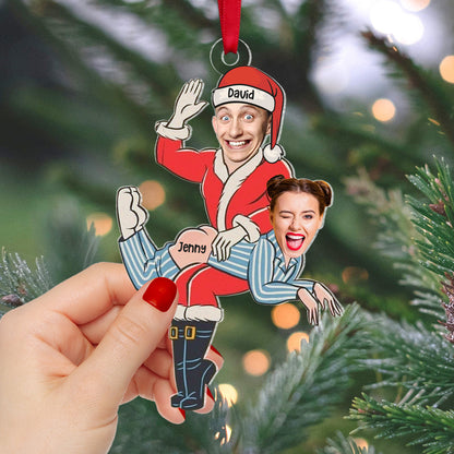 Custom Photo Gifts For Couple Christmas Ornament