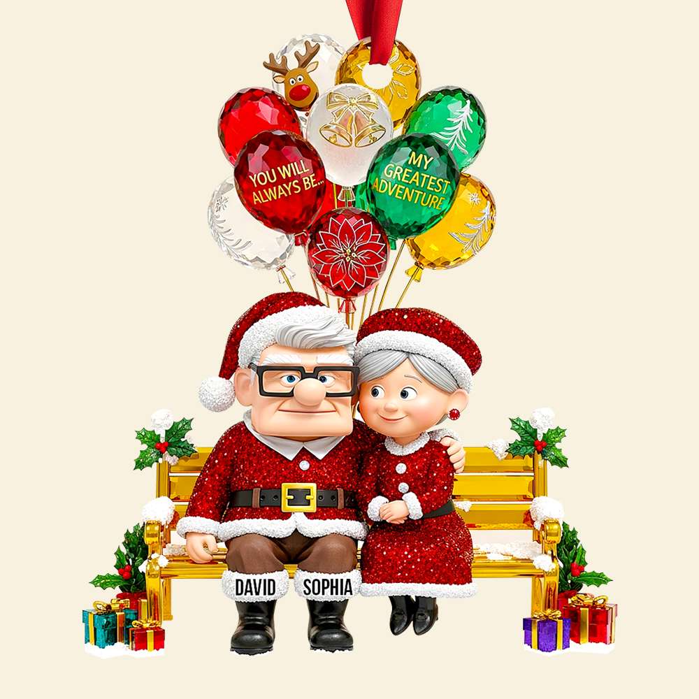 Romantic Couple Christmas Ornament - Personalized Gifts For Couple