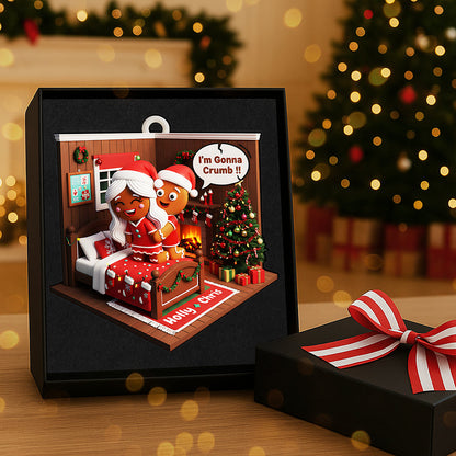 Gingerbread Couple Christmas Ornament, Personalized Gifts For Couple