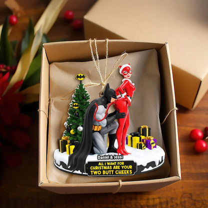 Cheeky Masked Couple Ornament - Personalized Gifts For Couple