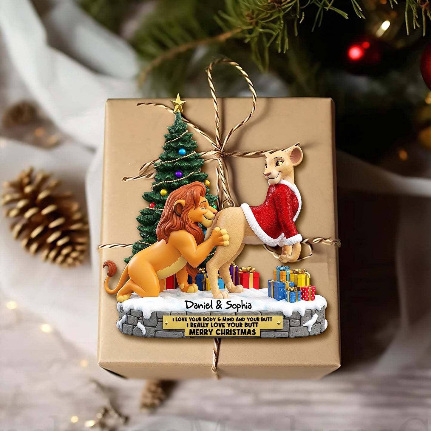 Naughty Wildland Couple Ornament - Personalized Gifts For Couple