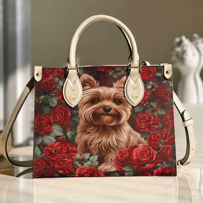 Yorkie Leather Bag Scarlet Rose Yorkie