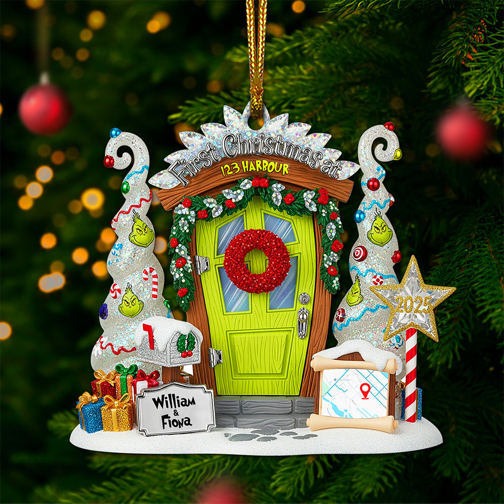 First Christmas At New Address Ornament - Personalized Christmas Gifts For Couple