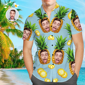 Hawaiian Shirt with Dog on It Pineapple Hawaiian Shirt with Face Custom Tropical Shirts