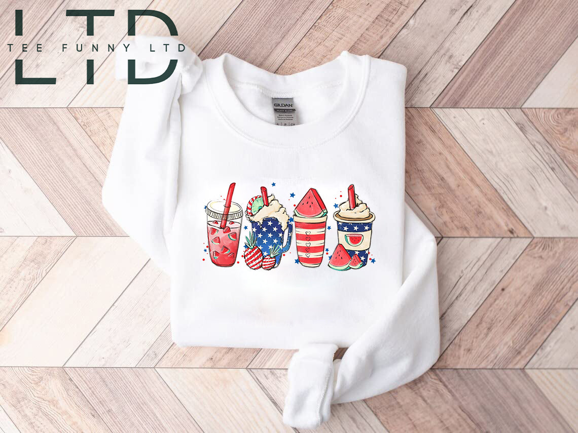 4th of July Coffee Sweatshirt, 4th of July Caffeine Shirt, Gift for 4th of July, Fireworks Tshirt, Independence Day Tee, Memorial Day Tshirt