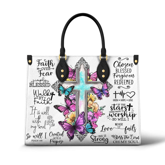 Leather Bag Faith Hope Love